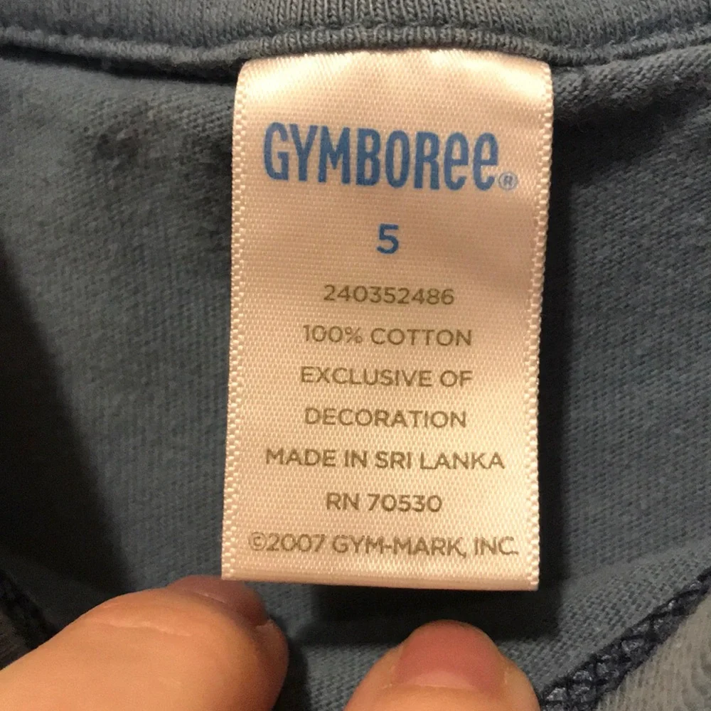 Gymboree EXCAVATOR blue boy’s size 5 cotton graphic heavy duty t-shirt VGUC